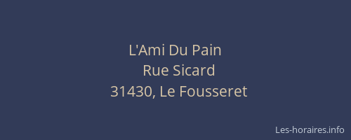 L'Ami Du Pain