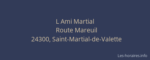 L Ami Martial