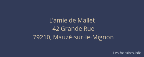 L'amie de Mallet