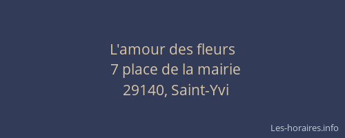 L'amour des fleurs