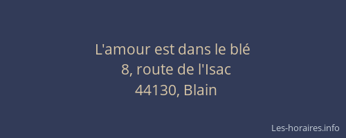 L'amour est dans le blé