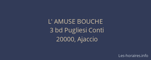 L' AMUSE BOUCHE
