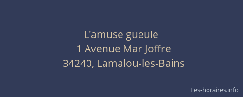 L'amuse gueule