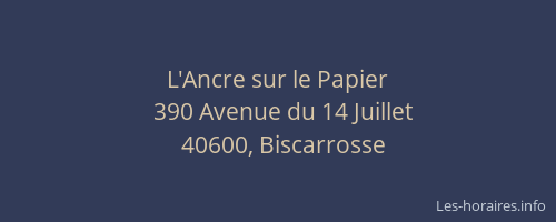 L'Ancre sur le Papier