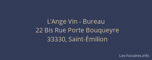 L'Ange Vin - Bureau