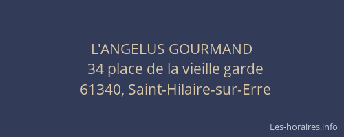 L'ANGELUS GOURMAND
