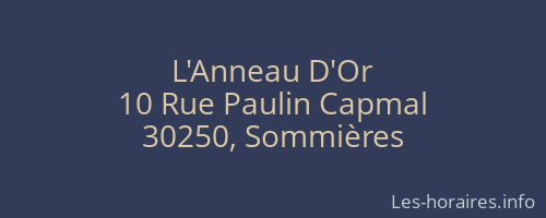 L'Anneau D'Or