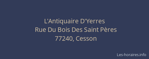 L'Antiquaire D'Yerres