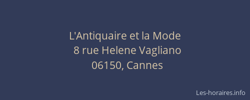 L'Antiquaire et la Mode
