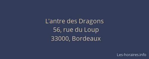 L'antre des Dragons