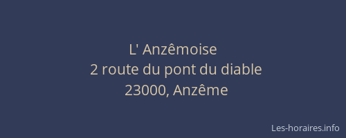 L' Anz&ecirc;moise