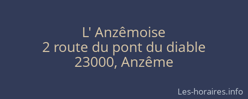 L' Anzêmoise