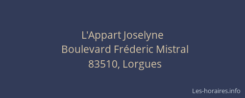 L'Appart Joselyne