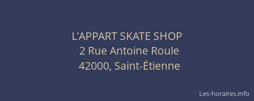 L'APPART SKATE SHOP