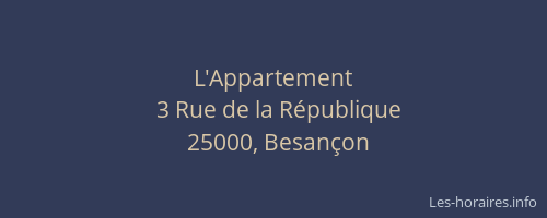 L'Appartement