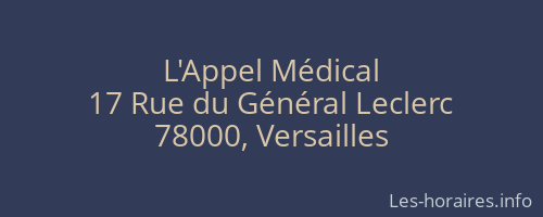 L'Appel Médical
