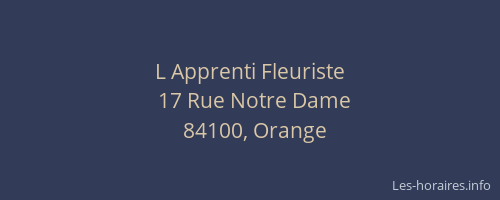 L Apprenti Fleuriste