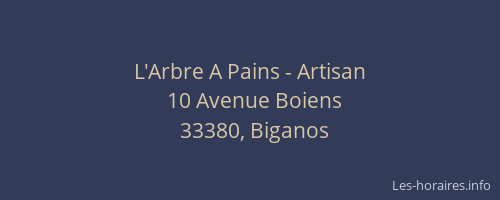 L'Arbre A Pains - Artisan