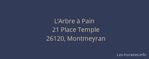 L'Arbre &agrave; Pain