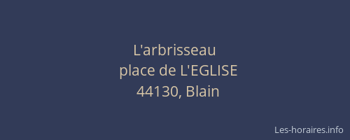 L'arbrisseau
