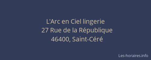 L'Arc en Ciel lingerie