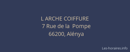 L ARCHE COIFFURE