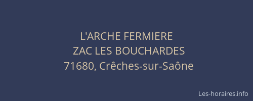 L'ARCHE FERMIERE