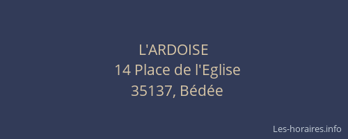 L'ARDOISE