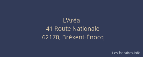 L'Ar&eacute;a