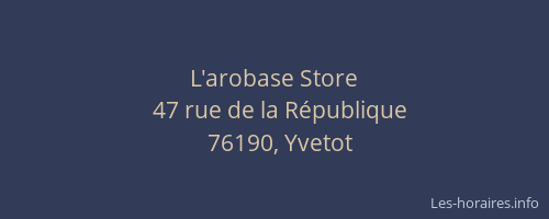 L'arobase Store