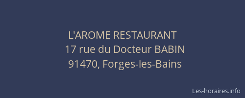 L'AROME RESTAURANT
