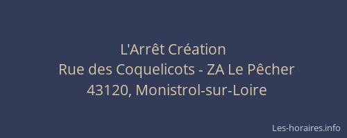 L'Arr&ecirc;t Cr&eacute;ation