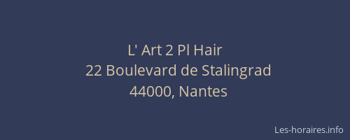 L' Art 2 Pl Hair