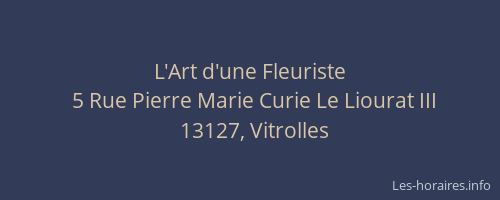L'Art d'une Fleuriste