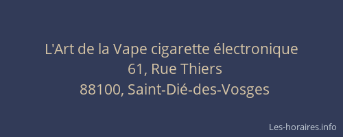 L'Art de la Vape cigarette &eacute;lectronique