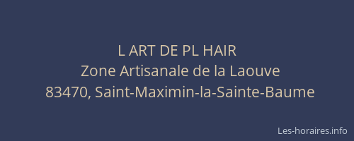 L ART DE PL HAIR