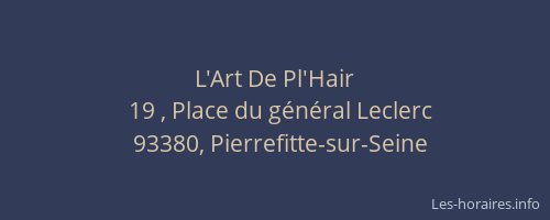 L'Art De Pl'Hair