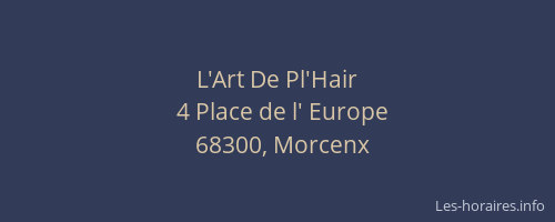 L'Art De Pl'Hair