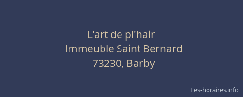 L'art de pl'hair