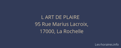 L ART DE PLAIRE