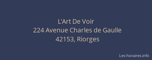 L'Art De Voir