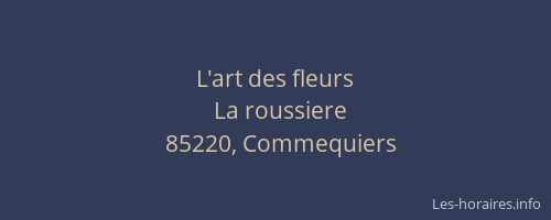 L'art des fleurs
