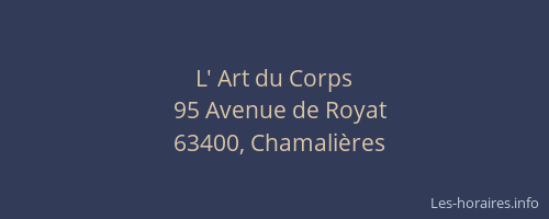 L' Art du Corps