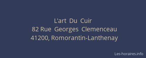 L'art  Du  Cuir