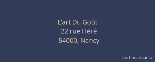 L'art Du Goût