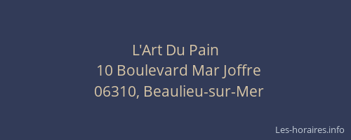 L'Art Du Pain