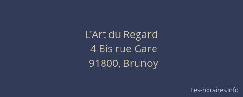 L'Art du Regard