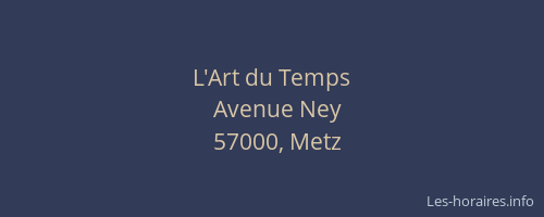 L'Art du Temps