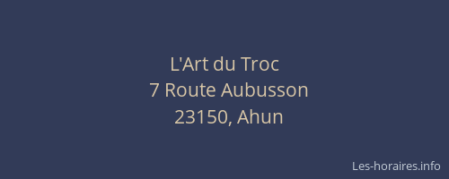 L'Art du Troc