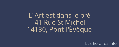 L' Art est dans le pré